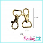 RING - EGG SHAPE-METAL-2CM(GOLD) (2PC)